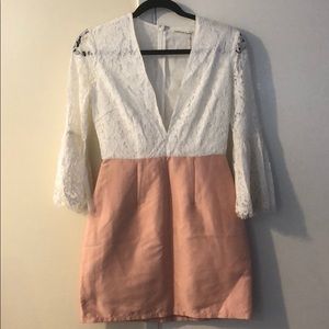 Beautiful Lace & Pink Dress Az Small Elegant